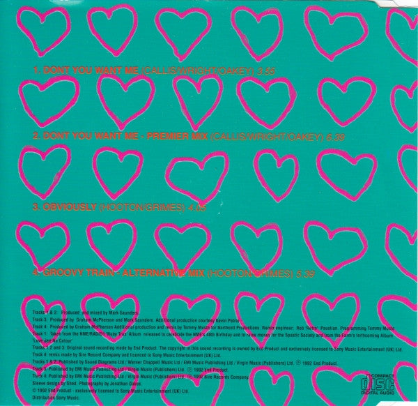 The Farm : Don't You Want Me (CD, Maxi)