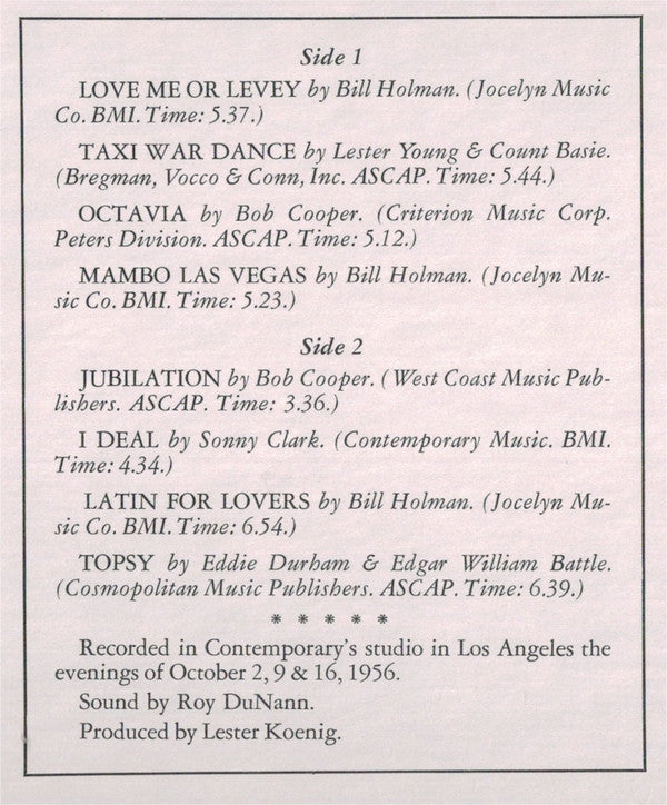 Howard Rumsey's Lighthouse All-Stars : Music For Lighthousekeeping (LP, Album)