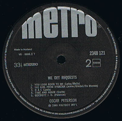 The Oscar Peterson Trio : We Get Requests (LP, Album, RE)
