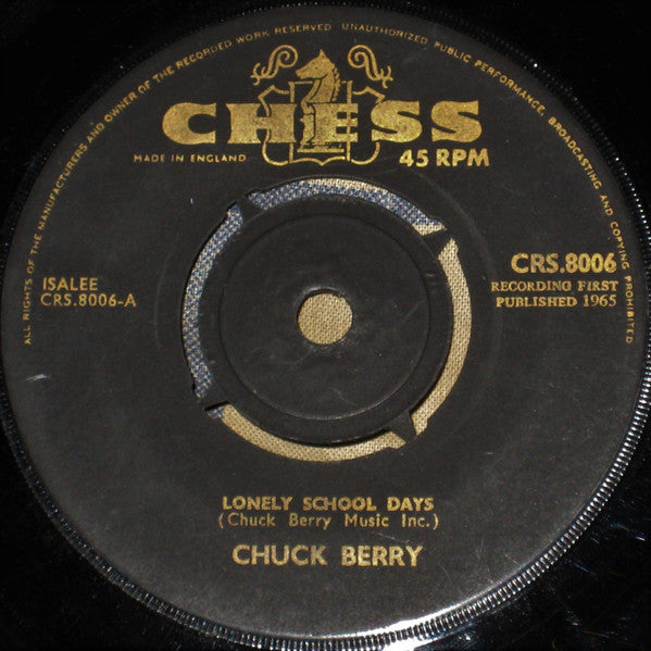 Chuck Berry : Lonely School Days (7", Single)