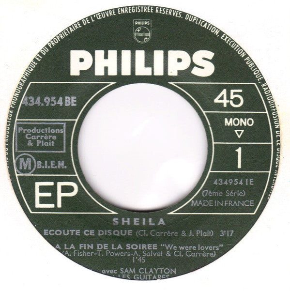 Sheila (5) : Écoute Ce Disque (7", EP, Mono)