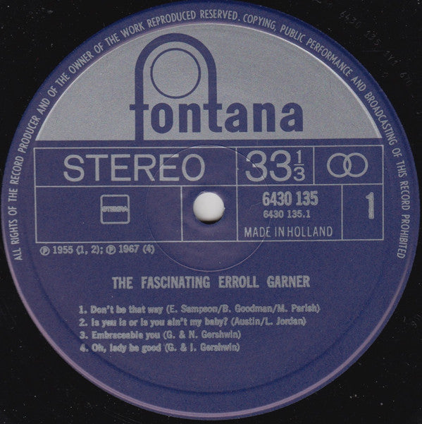 Erroll Garner : The Fascinating Erroll Garner (LP, Comp, RE)