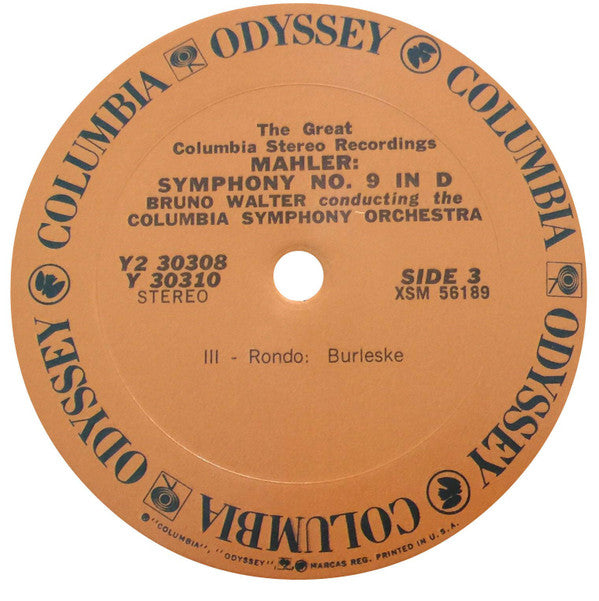 Gustav Mahler, Columbia Symphony Orchestra, Bruno Walter : Symphony No. 9 (2xLP, Album, RE)
