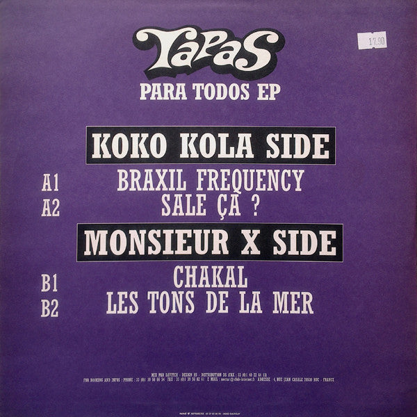 Koko Kola Vs Monsieur X : Tapas Para Todos EP (12", EP)