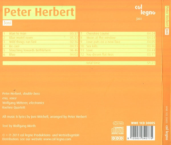 Peter Herbert : Joni (CD, Album)