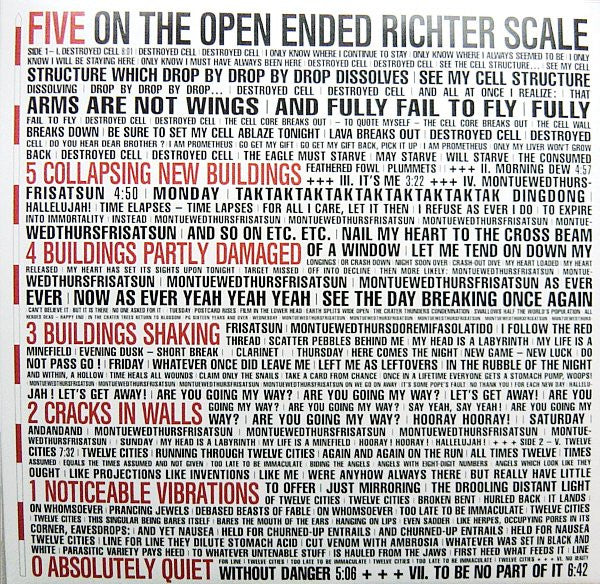 Einstürzende Neubauten : Fuenf Auf Der Nach Oben Offenen Richterskala (LP, Album, RE)