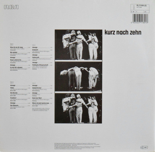 Ulla Meinecke : Kurz Vor Acht (2xLP, Album)