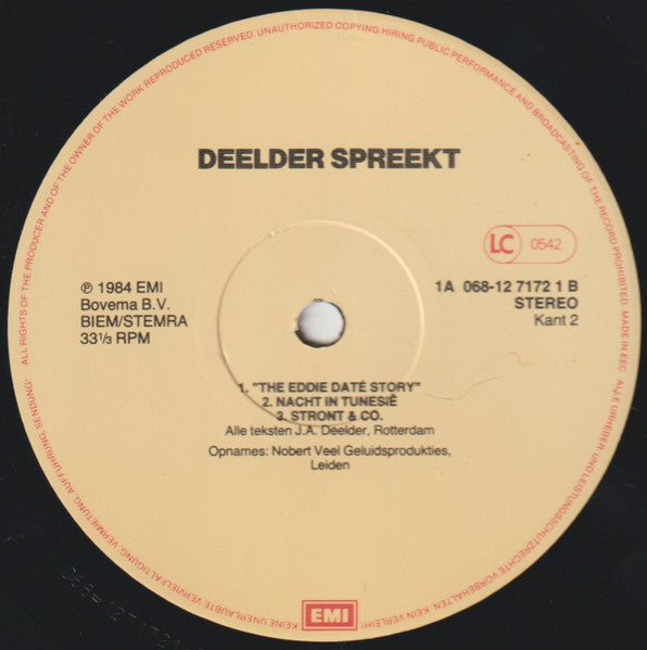 Jules Deelder : Deelder Spreekt! (LP)