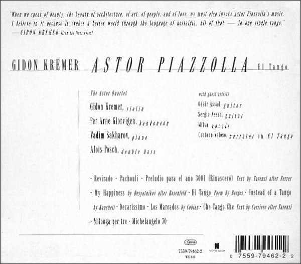 Gidon Kremer • Astor Piazzolla : El Tango (CD, Album)