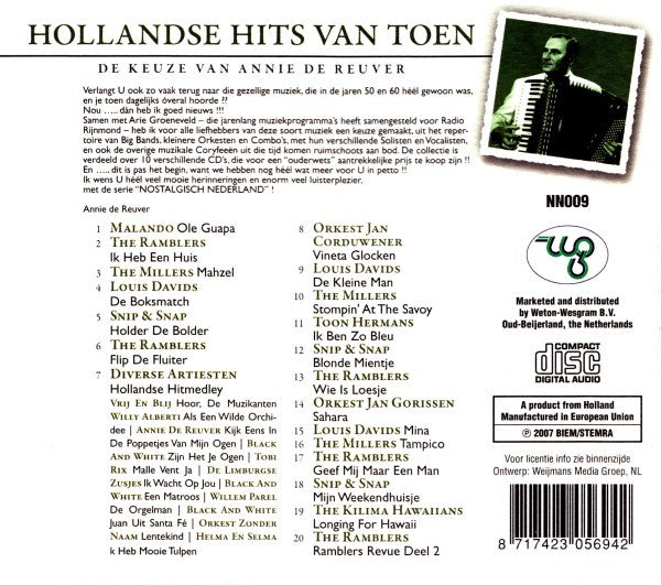 Various : Hollandse Hits Van Toen Deel 2 - De Keuze Van Annie de Reuver (CD, Comp)