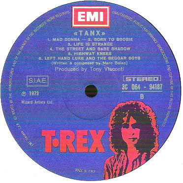 T. Rex : Tanx (LP, Album)