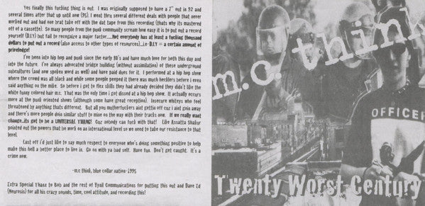 M.C Think : Twenty Worst Century (7", Whi)