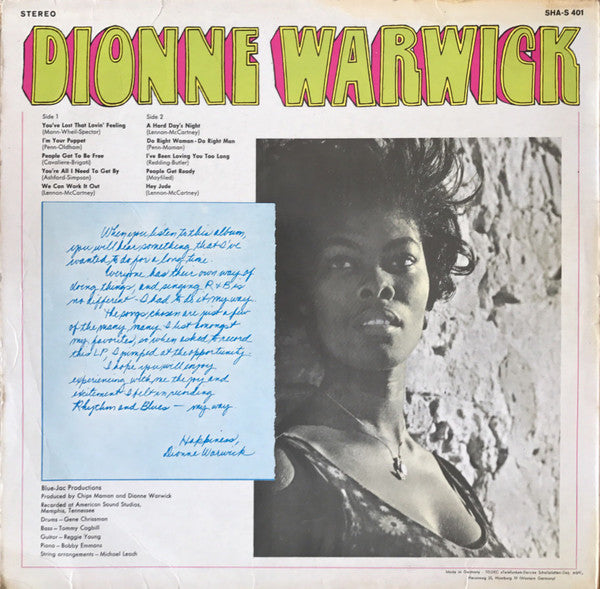 Dionne Warwick : Soulful (LP, Album)