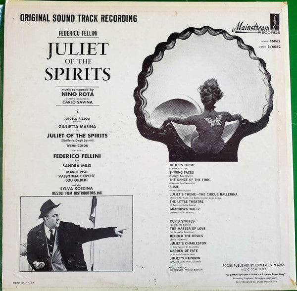Nino Rota : Juliet Of The Spirits (Original Sound Track Recording) (LP, Mono)