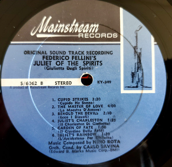 Nino Rota : Juliet Of The Spirits (Original Sound Track Recording) (LP, Mono)