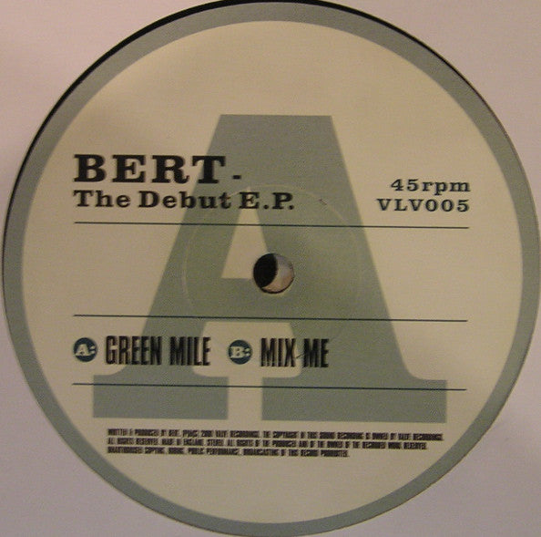 Bert : The Debut E.P. (2x12", EP)