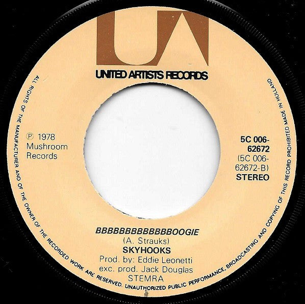 Skyhooks : Women In Uniform (7", Single)