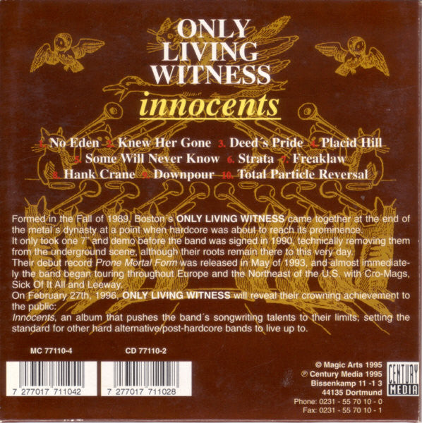 Only Living Witness : Innocents (CD, Album, Promo)