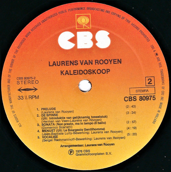 Laurens van Rooyen : Kaleidoskoop (LP, Album)