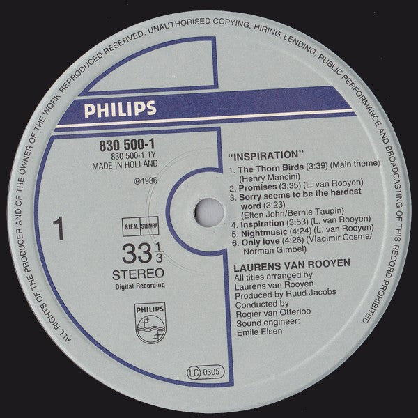 Laurens van Rooyen : Inspiration (LP)