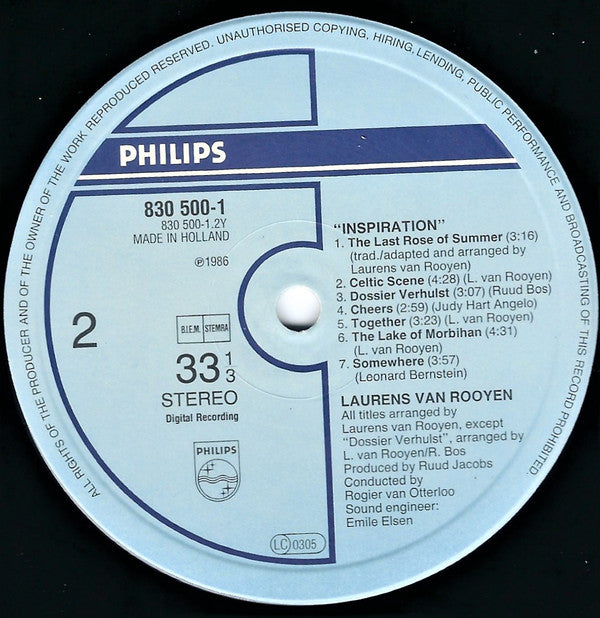 Laurens van Rooyen : Inspiration (LP)