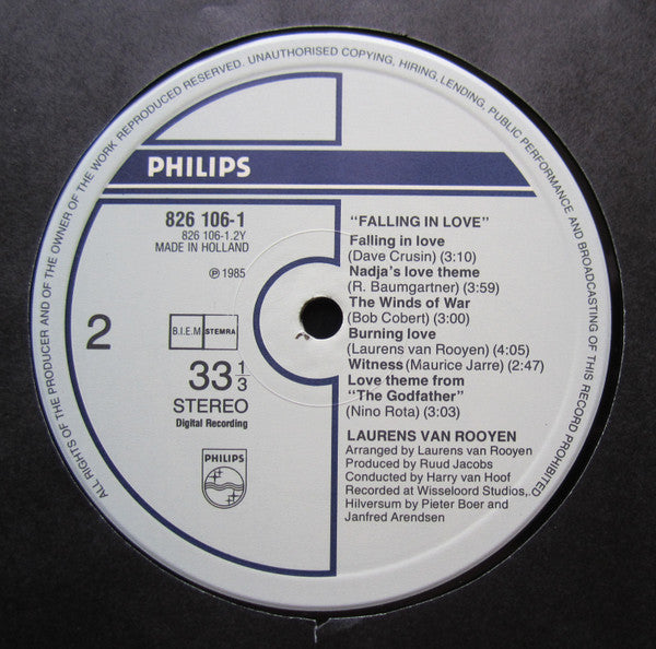 Laurens van Rooyen : Plays Falling In Love And Other Beautiful Themes (LP)