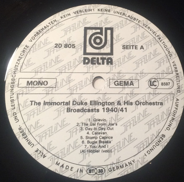 Duke Ellington And His Orchestra : Jazz Live & Rare Vol. 15 - Broadcasts 1940/41 (LP, Mono)