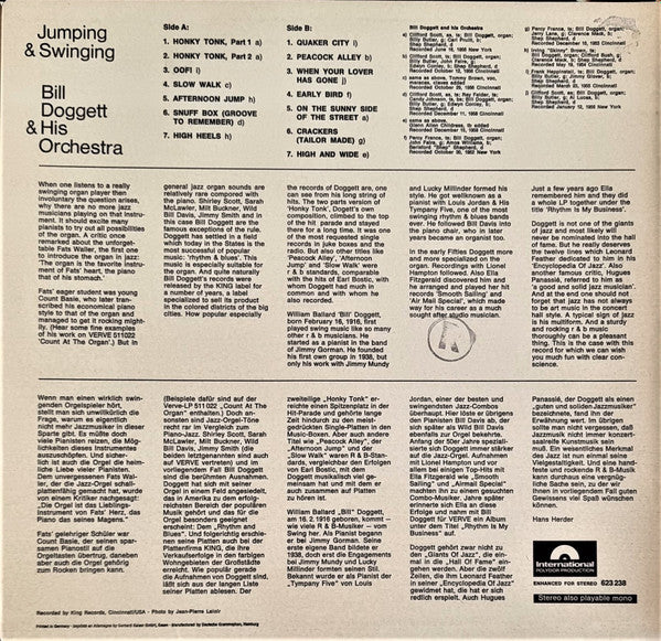 Bill Doggett & His Orchestra* : Jumping & Swinging (LP, Comp)