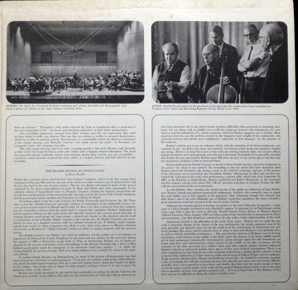 Johannes Brahms – David Oistrach, Mstislav Rostropovich, George Szell · The Cleveland Orchestra : Double Concerto In A Minor (LP, Album, Gat)