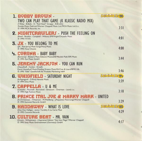 Various : Summer Dance Hits (CD, Comp)