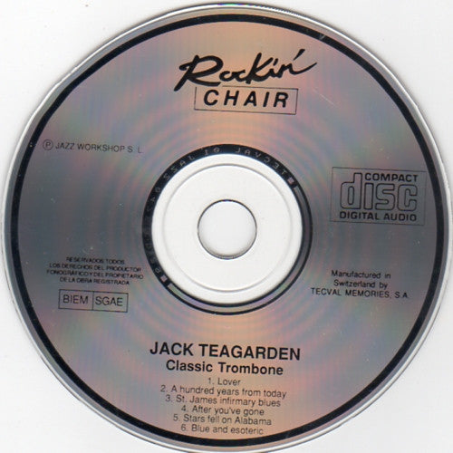Jack Teagarden : Classic Trombone (CD, Album, RE)
