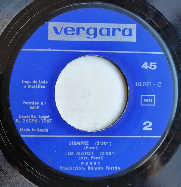 Peret : Una Lagrima (7", EP)