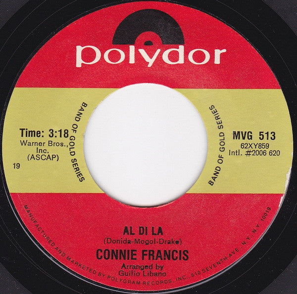 Connie Francis : Everybody's Somebody's Fool (7", Single, RE)