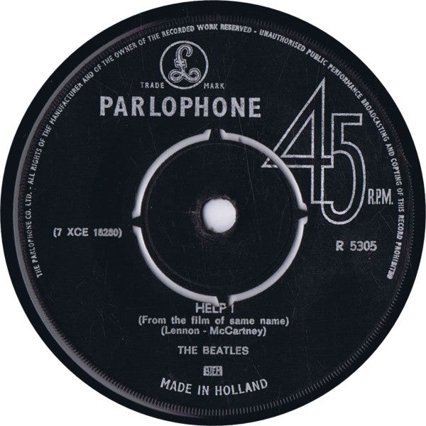 The Beatles : Help! / I'm Down (7", Single, Mono, RP)