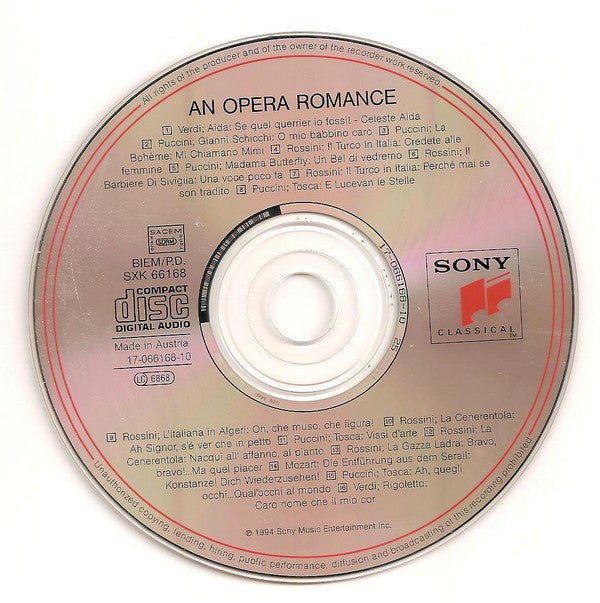 Various : An Opera Romance (Romantische Aria's En Duetten Uit Beroemde Opera's) (CD, Comp)