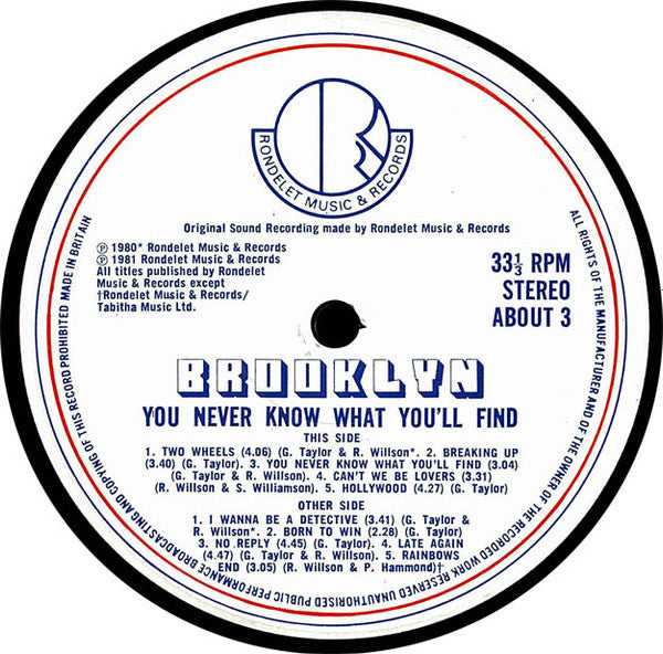 Brooklyn (15) : You Never Know What You'll Find (LP, Album)
