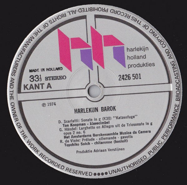 Various : Harlekijn Barok (LP, Comp)