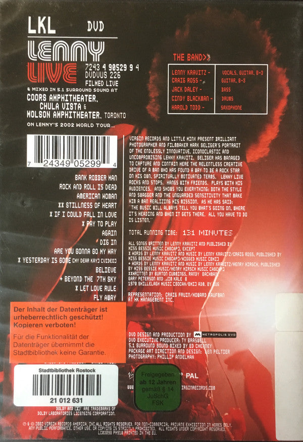 Lenny Kravitz : Lenny Live (DVD-V, Multichannel, PAL)