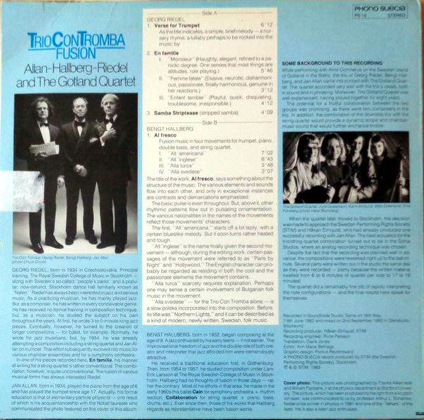 Trio Con Tromba And Gotlandskvartetten : Fusion (LP)