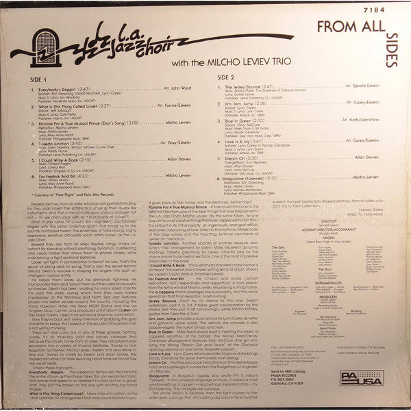 L.A. Jazz Choir : From All Sides (LP, Album)