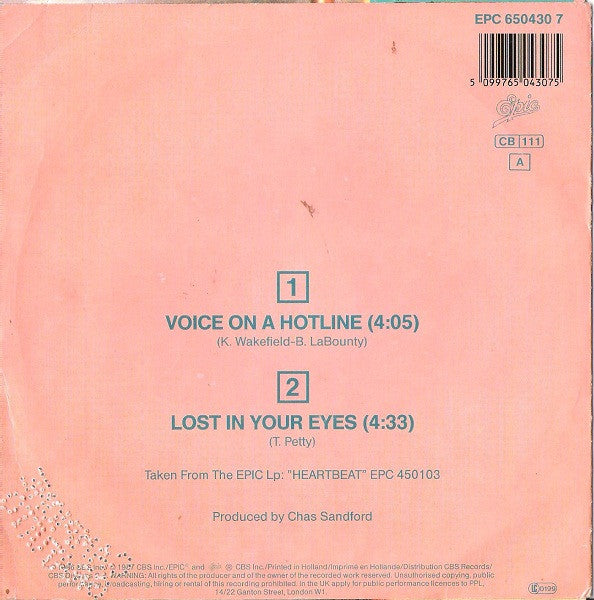 Don Johnson : Voice On A Hotline (7", Single)