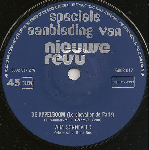 Wim Sonneveld : Moeder, Ik Wil Bij De Revu (7", Single)