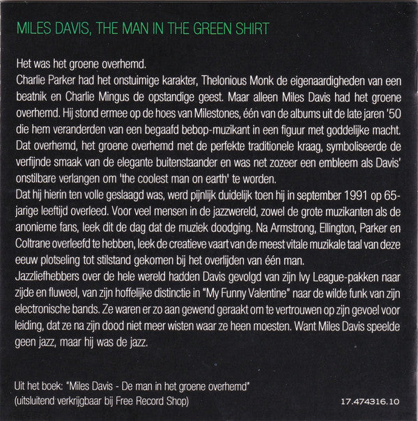 Miles Davis : The Man In The Green Shirt (CD, Comp)