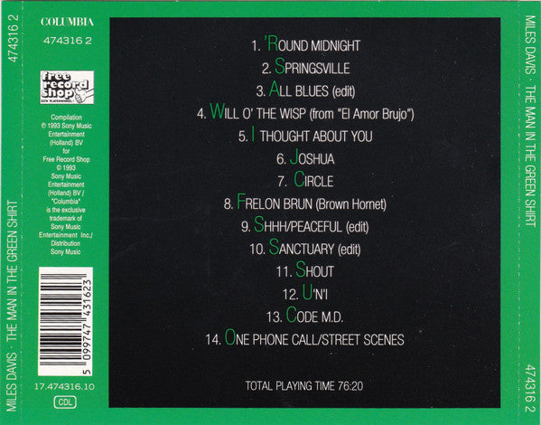 Miles Davis : The Man In The Green Shirt (CD, Comp)