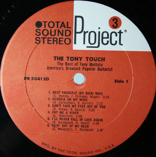 Tony Mottola : The Tony Touch (The Best Of Tony Mottola) (LP, Comp, Gat)