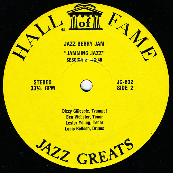 Dizzy Gillespie, Lester Young, Ben Webster, Louis Bellson : Jazz Berry Jam: "Jamming Jazz" (LP, Album)
