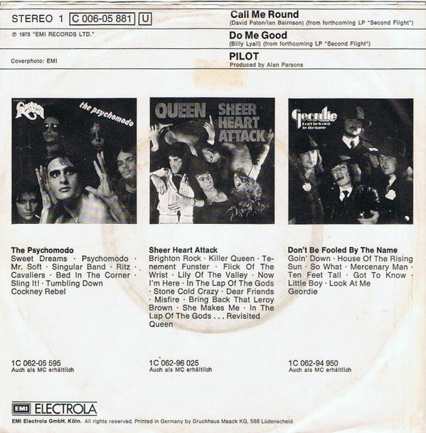 Pilot : Call Me Round (7", Single)