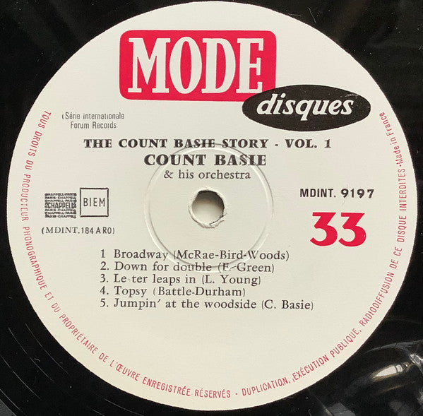 Count Basie Orchestra : The Count Basie Story Vol. 1 (LP, Comp, Mono)