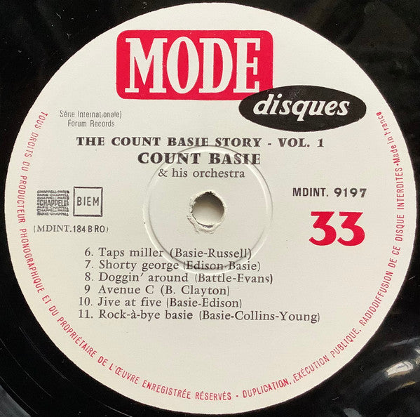 Count Basie Orchestra : The Count Basie Story Vol. 1 (LP, Comp, Mono)