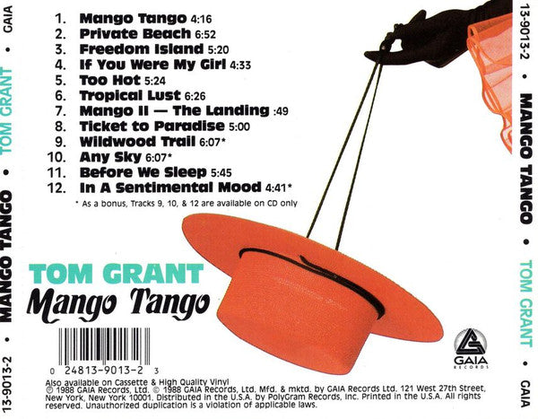 Tom Grant (2) : Mango Tango (CD, Album)